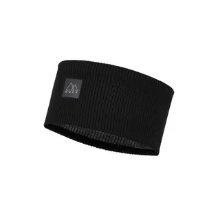 Czapki i chusty sportowe damskie - Opaska sportowa Buff Crossknit Headband Solid Black - grafika 1
