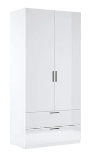 Biała nowoczesna szafa z drążkiem i szufladami L1-A91 - Szafy - miniaturka - grafika 1