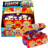 Figurki dla dzieci - PIRATIX Zestaw Piratix Seria Golden Treasuje Monster Box Skrzynia Prezent - miniaturka - grafika 1