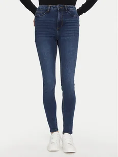 Noisy May Jeansy Callie 27031755 Granatowy Skinny Fit - Spodnie damskie - miniaturka - grafika 1
