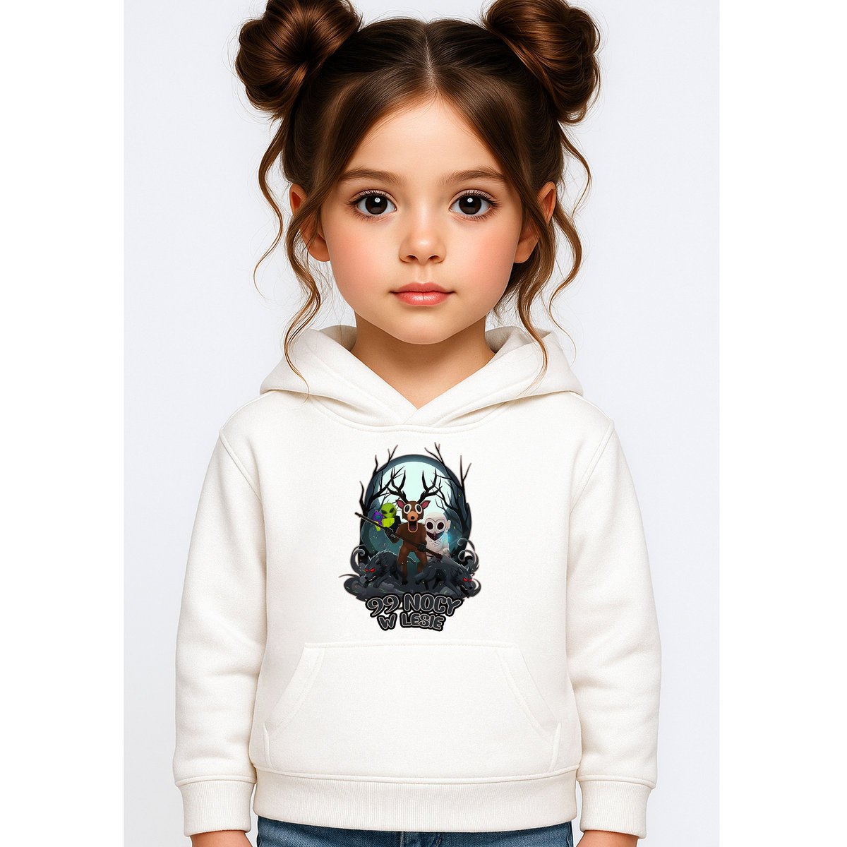 BLUZA DZIECIĘCA Z KAPTUREM 99 NOCY W LESIE ROBLOX 134-140 PREZENT
