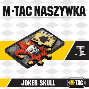 M-Tac - Naszywka Morale Patch - Joker Skull 3D PVC - Czarny - 51120000 - Odzież taktyczna i umundurowanie - miniaturka - grafika 3