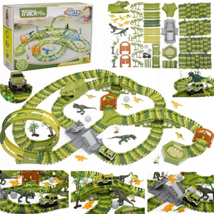 MEGA TOR WYŚCIGOWY PETLA DINOZAUR DINO PARK 324el. - Zabawki konstrukcyjne - miniaturka - grafika 1