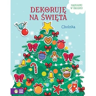 Dekoruję na święta. Choinka - Kolorowanki, wyklejanki - miniaturka - grafika 1
