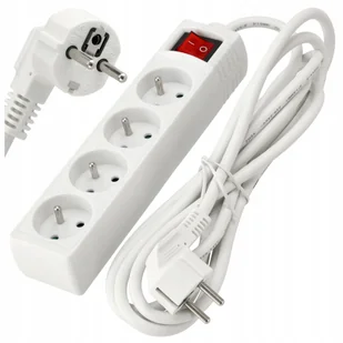 Przedłużacz Listwa Zasilająca 4 Gniazda 3m 3680W 3*1,5mm2 Z Wyłącznikiem - Przedłużacze i rozgałęźniki Przedłużacz Listwa Zasilająca 4 Gniazda 3m 3680W 3*1,5mm2 Z Wyłącznikiem - Przedłużacze i rozgałęźniki - miniaturka - grafika 1