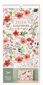 Kalendarze - Kalendarz 2026 motywacyjny 22x46cm Kwiaty - kalendarz - miniaturka - grafika 1