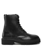 Botki męskie - Pepe Jeans Trapery Durham Combat PMS50254 Czarny - miniaturka - grafika 1