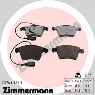 Klocki hamulcowe - komplet ZIMMERMANN 23747.985.1 - Klocki hamulcowe - miniaturka - grafika 1