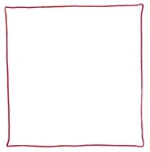 Krawaty i muchy męskie - Biała poszetka z czerwonym obszyciem E47 - miniaturka - grafika 1