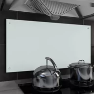 Akcesoria i części AGD - vidaXL Panel ochronny do kuchni, biały, 100x50 cm, szkło hartowane - miniaturka - grafika 1