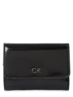 Portfele - Calvin Klein Portfel damski Kobiety Sztuczna skóra czarny jednolity, ONE SIZE - miniaturka - grafika 1