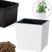 Donice - Doniczka kwadratowa niska DURS300L Donica + wkład + keramzyt 1l - miniaturka - grafika 1