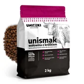 Sucha karma dla psów - Uniszki Unismak Pełnoporcjowa Sucha Karma Dla Dorosłego Psa Wołowina Z Królikiem 2kg - miniaturka - grafika 1