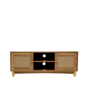 Szafka RTV NOTTO z rattanem 120x40x45 cm - Szafki RTV - miniaturka - grafika 1