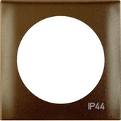 Klawisze i ramki - Berker Integro Flow Berker Ramka potrójna 1-krotna z nadrukiem "IP44" bez uszczelki, brązowy, mat - miniaturka - grafika 1