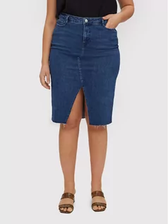 Spódnice - Vero Moda Curve Spódnica jeansowa Mille 10265190 Niebieski Regular Fit - grafika 1