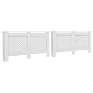 Akcesoria grzewcze - vidaXL Osłony na kaloryfer, 2 szt., białe, 152x19x81,5 cm, MDF - miniaturka - grafika 1