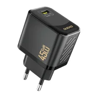 Ładowarki do telefonów - Ładowarka sieciowa Czarna Dudao A28 GaN 45W USB-C Szybkie ładowanie - miniaturka - grafika 1