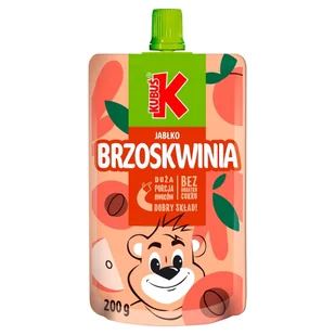 Kubuś Mus jabłko brzoskwinia 200 g - Soki i napoje niegazowane - miniaturka - grafika 1