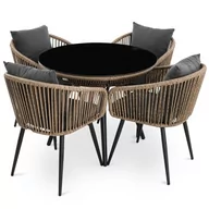 Meble ogrodowe - Zestaw mebli ogrodowych Rieti - Beżowy/Szary - miniaturka - grafika 1