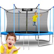 Trampoliny - Neo-sport Trampolina ogrodowa 12ft/374cm z siatką wewnętrzną i drabinką NS-12W161 - miniaturka - grafika 1