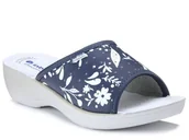 Klapki i japonki damskie - Klapki damskie medyczne sanitarne na koturnie wkładka skóra Inblu PL-51-37 - miniaturka - grafika 1