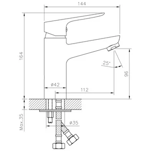 Bruckner SCHMITZ bateria umywalkowa chrom 863.002.1 - Baterie umywalkowe - miniaturka - grafika 2