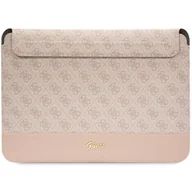 Torby na laptopy - Guess Sleeve GUCS14PS4SGP 14" różowy/ pink 4G Stripe Metal Logo - miniaturka - grafika 1