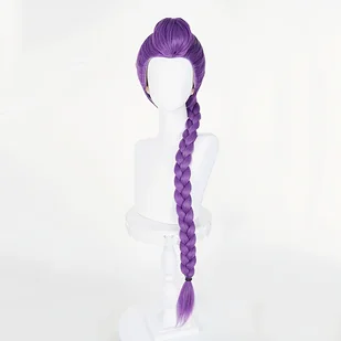 TEMU 1 szt. Fioletowa Pleciona Peruka Dreadlock z Falowaną Teksturkę - Włosy w Stylu Long na Halloween, Kostiumowe Imprezy Świateczne i Tematyczny - Ozdoby do włosów - miniaturka - grafika 1