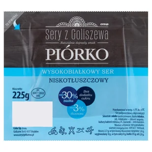 Ser Piórko Kostka 225G Sery Z Goliszewa - Szybkie dania obiadowe - miniaturka - grafika 1