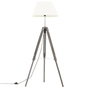 Szaro-biała lampa podłogowa z regulacją wysokości - EX199-Margos - Lampy stojące - miniaturka - grafika 1