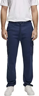 Spodenki męskie - Urban Classics Męskie spodnie do biegania z kieszeniami cargo, spodnie dresowe, spodnie sportowe dla mężczyzn w 2 kolorach, rozmiary S - XXL, ciemnoniebieski, XXL - grafika 1
