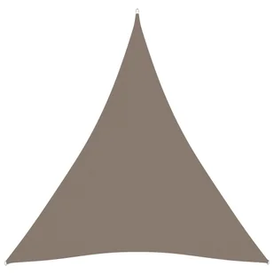 vidaXL Trójkątny żagiel ogrodowy, tkanina Oxford, 3x3x3 m, taupe 135445 - Parasole ogrodowe - miniaturka - grafika 1