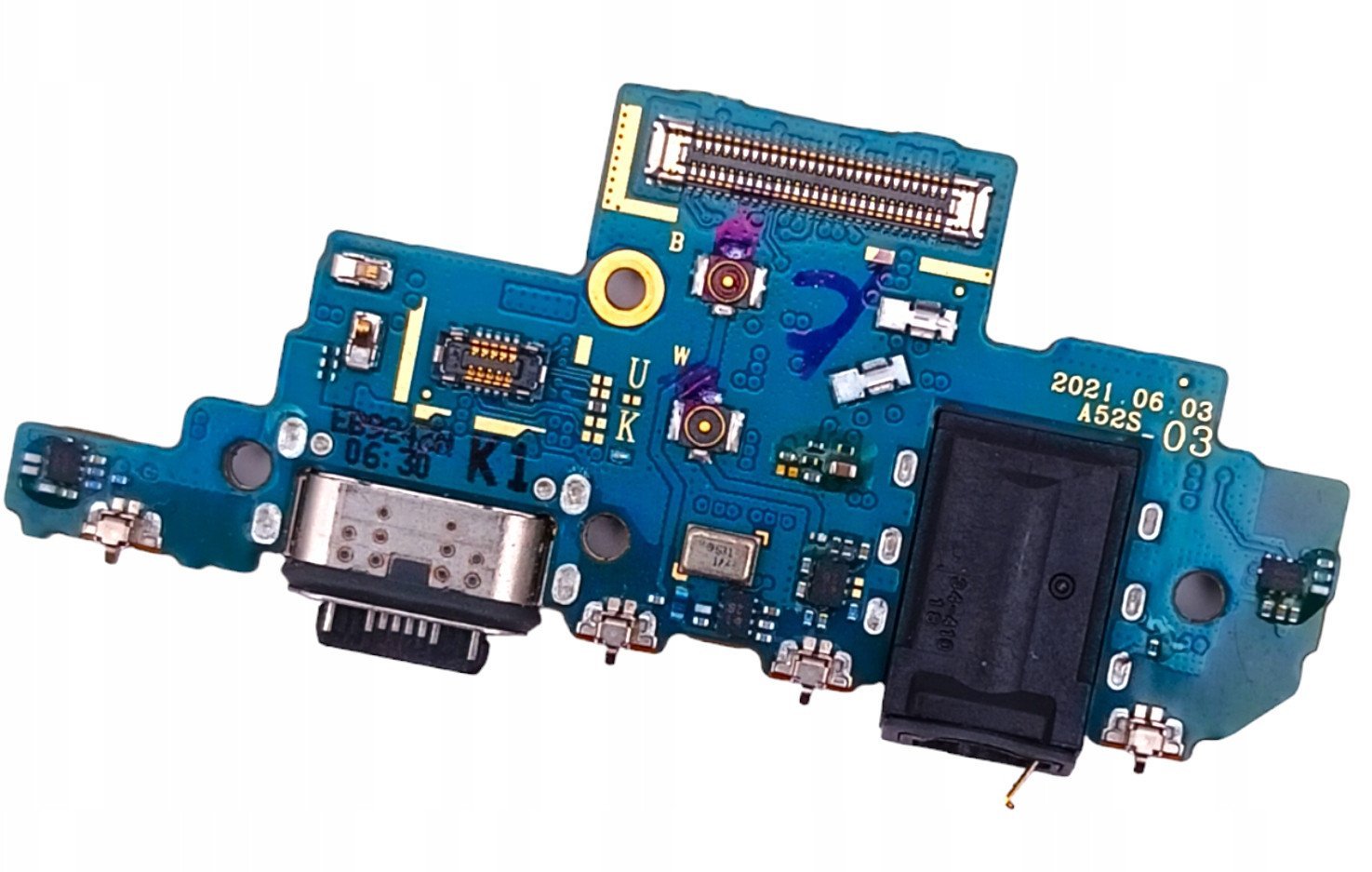 ORYGINAŁ PŁYTKA GNIAZDO ŁADOWANIA USB DO SAMSUNG A52S WERSJA K1 5906379356821