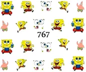 Sztuczne paznokcie i akcesoria - Naklejki wodne na paznokcie SPONGEBOB - 767 - miniaturka - grafika 1