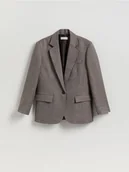 Marynarki i żakiety damskie - Reserved - Jednorzędowa marynarka - brązowy - miniaturka - grafika 1