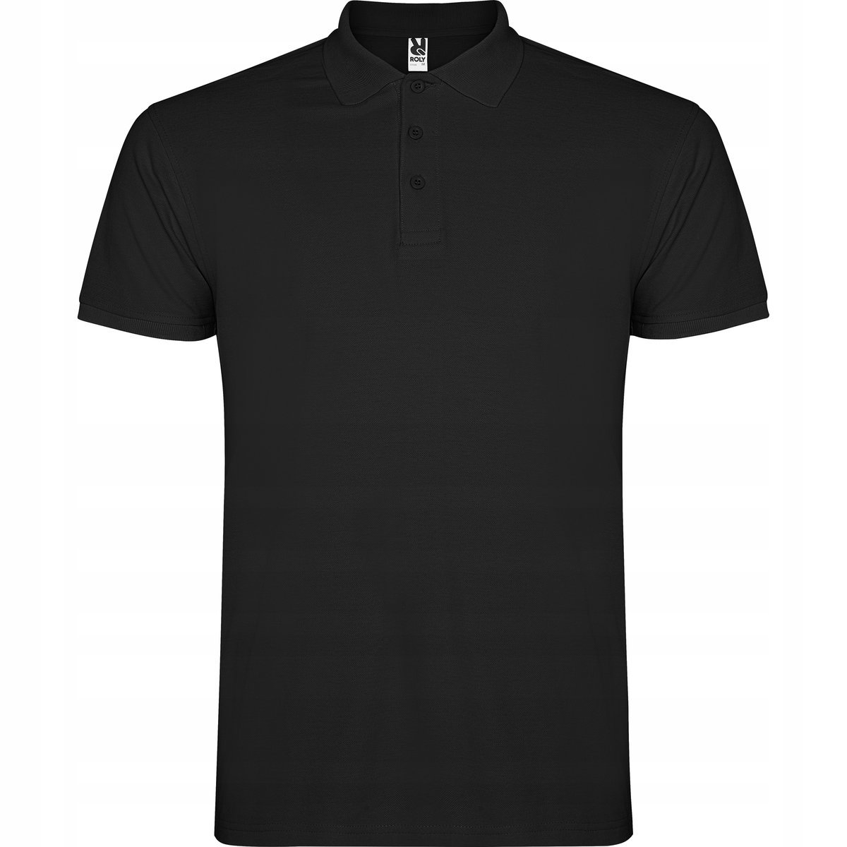 Koszulka POLO Męska Bawełna PIQUE Roly STAR 6638 CZARNA XL