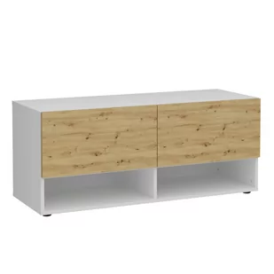 Lumarko Ławka z 2 szufladami, 108,9x41,7x46,1 cm, biało-dębowa - Ławki do przedpokoju - miniaturka - grafika 1