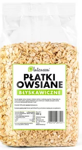 Intenson Płatki Owsiane Błyskawiczne 500g - - Płatki śniadaniowe i musli - miniaturka - grafika 1