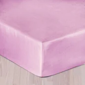 Prześcieradła - Dekoria Prześcieradło satynowe z gumką wrzosowe 160x200cm 748-315 - miniaturka - grafika 1