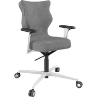 Fotele i krzesła biurowe - Fotel Obrotowy Biurowy Zodiac Plus Biały Entelo Deco DC18 Melanż Szary, 6 - miniaturka - grafika 1