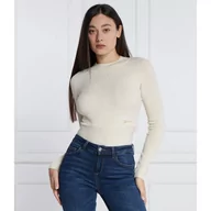 Swetry damskie - GUESS Sweter | Slim Fit | z dodatkiem wełny - miniaturka - grafika 1