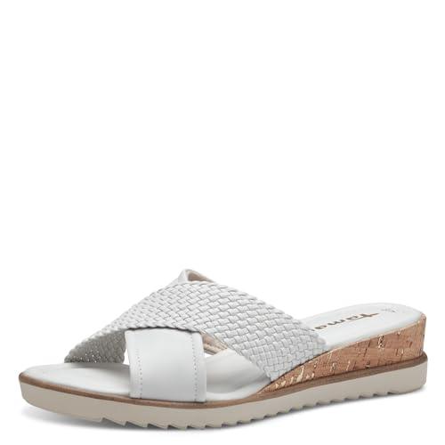 Tamaris Damskie kapcie 1-27101-42, biały, 36 EU