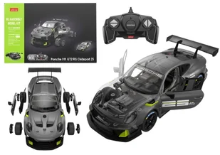 Klocki Konstrukcyjne Auto RC Rastar 1:18 Porsche 911 GT2 Szare 68 Elementów - Samochody i pojazdy dla dzieci - miniaturka - grafika 1