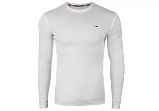 Koszulki męskie - Tommy  Hilfiger Męska Koszulka Z Długim Rękawem Tjm Original Rib Longsleeve Tee White Dm0Dm04409 100 Xl - grafika 1