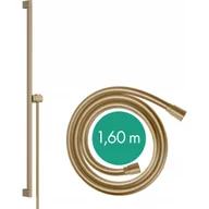Zestawy prysznicowe - HANSGROHE 24405140 Unica Drążek prysznicowy S Puro 90 cm z suwakiem EasySlide i wężem prysznicowym Isiflex 160cm Brąz Szczotkowany - miniaturka - grafika 1
