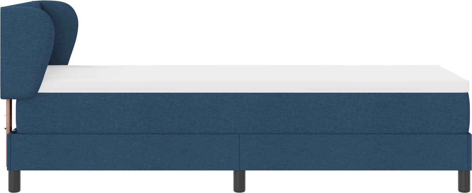 Łóżko z materacem vidaXL z niebieskim obiciem 80x200 cm