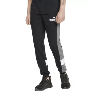 Spodnie męskie - Puma Spodnie Męskie Dresowe Ess+ Colorblock Pants Black 848773 01 S - grafika 1