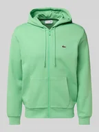 Bluzy męskie - Bluza rozpinana z podzieloną kieszenią kangurką - miniaturka - grafika 1