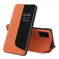 Etui i futerały do telefonów - Eco Hurtel Leather View Case elegancki futerał etui z klapką i funkcją podstawki Huawei Y5p pomarańczowy - Pomarańczowy - miniaturka - grafika 1